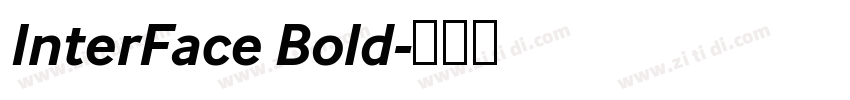 InterFace Bold字体转换